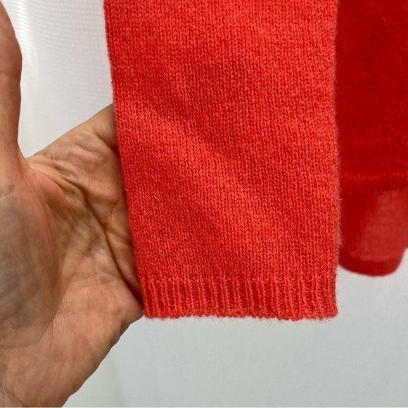 Subtle Luxury Women’s 100% Cashmere Hi Lo Sweater Orange XS - Picture 4 of 10